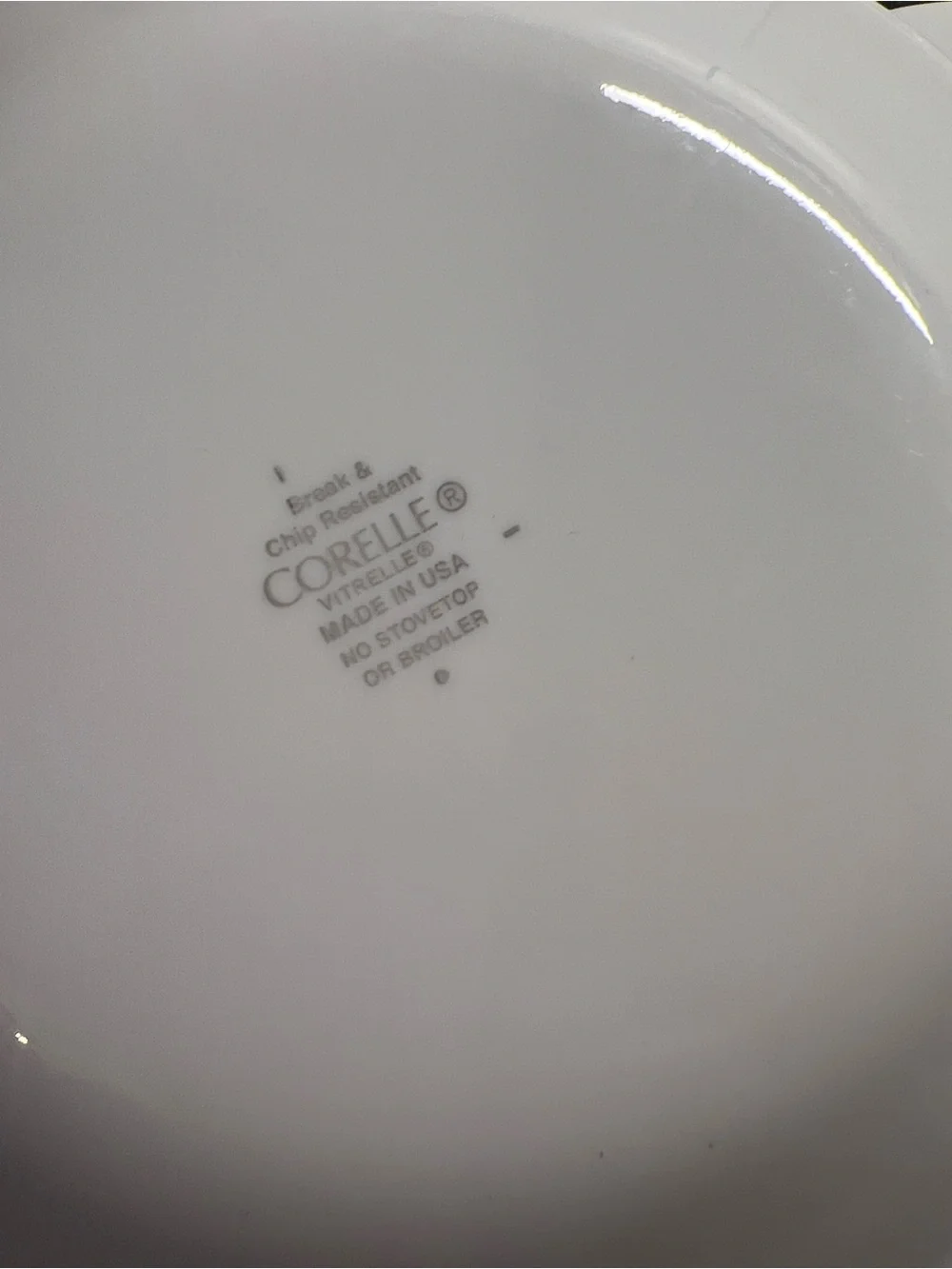 Set of 4 White Corelle Salad/Bread Plates -WINTER FROST.